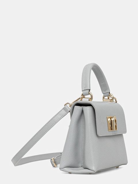 Furla torebka skórzana Mini Top Handle kolor szary WB00109 ARE000 CRH00 - zdjęcie produktu nr 2