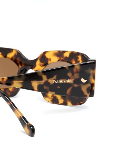 Nanushka Cathi oversize-frame sunglasses - Brown