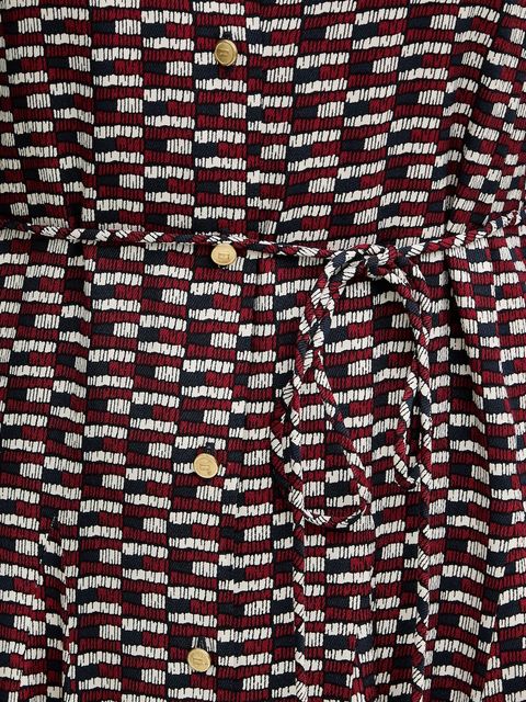 Tommy Hilfiger sukienka kolor bordowy mini rozkloszowana WW0WW48629