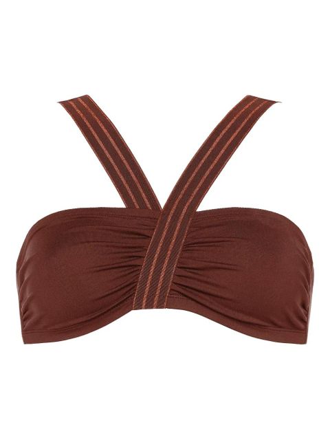 ERES Rendez-vous ruched strap bikini top - Brown - zdjęcie produktu nr 1