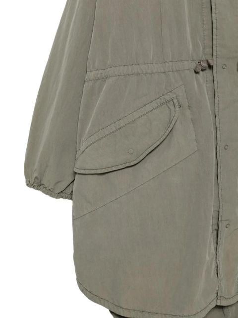 Maison Margiela hooded pocketed coat - Green