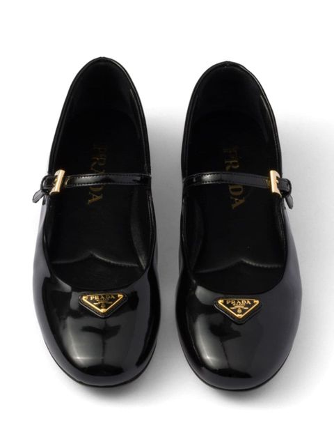 Prada leather ballerina shoes - Black