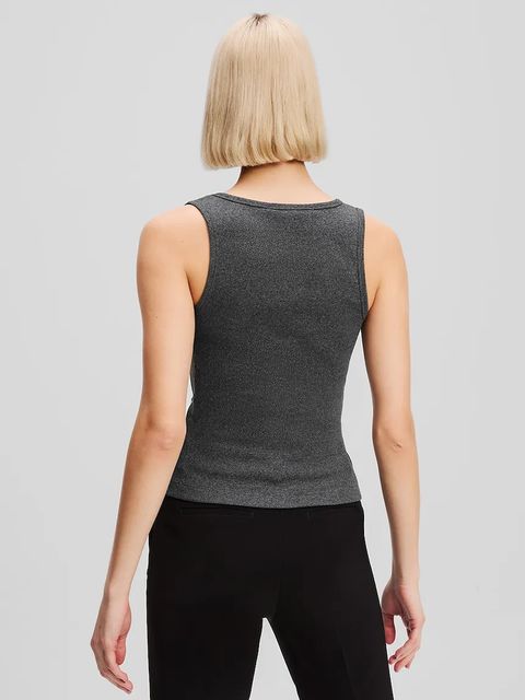 Karl Lagerfeld t-shirt damski kolor szary A3W17117 - zdjęcie produktu nr 2