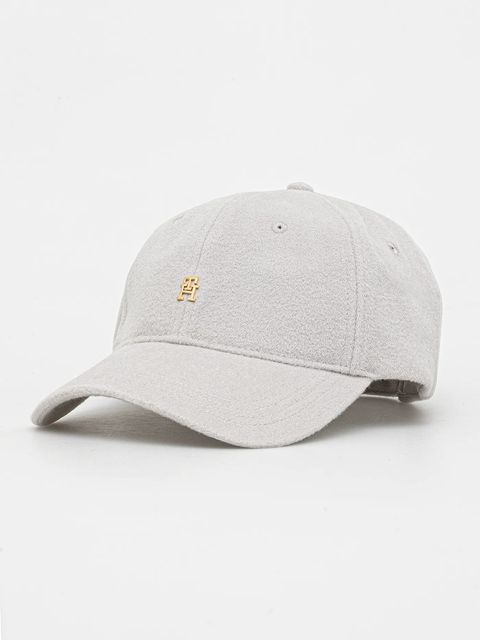 Tommy Hilfiger czapka z daszkiem wełniana kolor szary AW0AW17773 - zdjęcie produktu nr 1