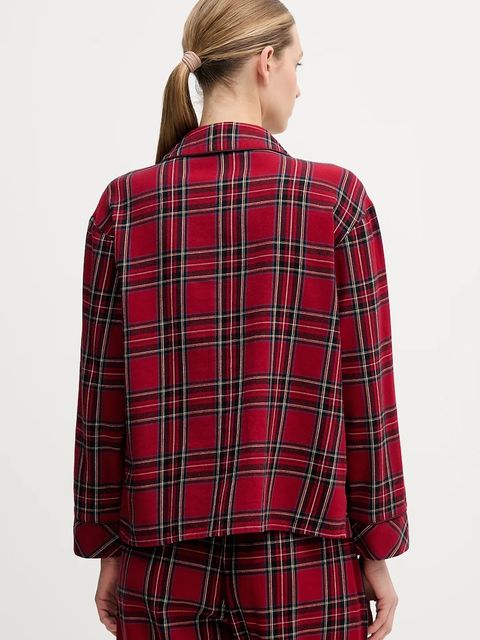 Abercrombie & Fitch koszula piżamowa damska kolor bordowy KI146-5097-556