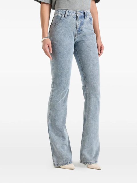 Manière De Voir Abbie flared contrast-stitch jeans - Blue