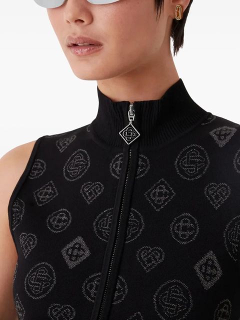 Casablanca monogram-patterned dress - Black