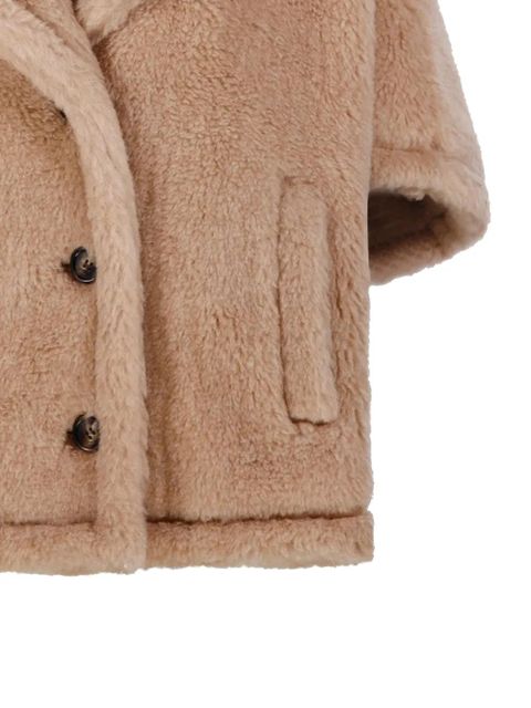 Max Mara buttoned short-sleeve cape - Neutrals