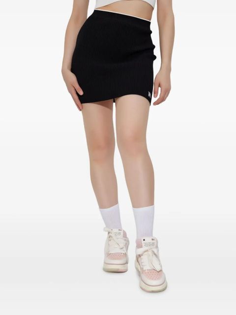 AMIRI ribbed mini skirt - Black