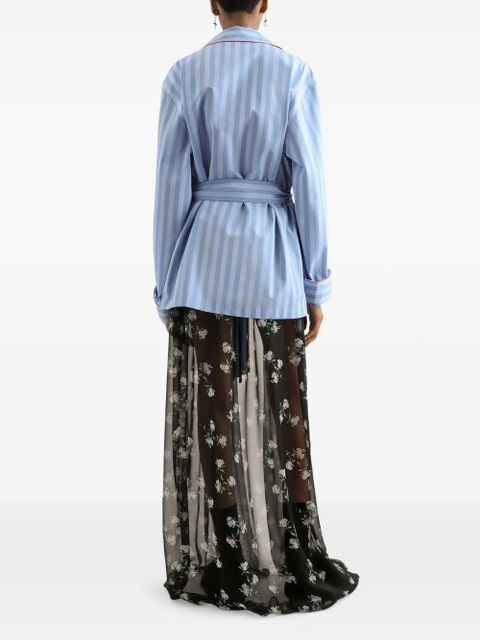 Dolce & Gabbana lace-detail floral-pattern long dress - Black