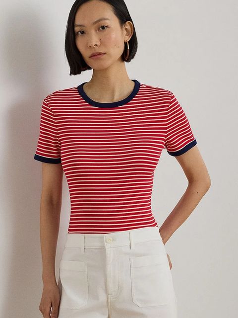 Lauren Ralph Lauren T-shirt basic damski bawełniany - zdjęcie produktu nr 2