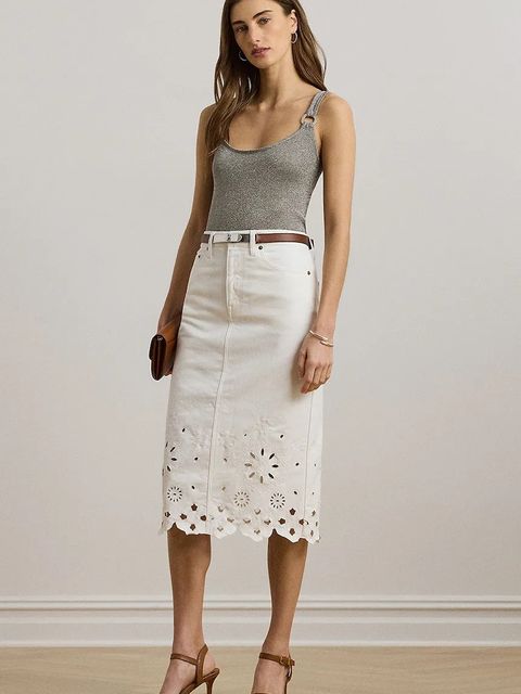 Lauren Ralph Lauren spódnica jeansowa