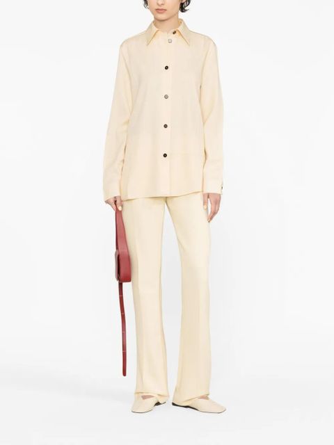 Jil Sander long-sleeve wool shirt - Neutrals - zdjęcie produktu nr 2