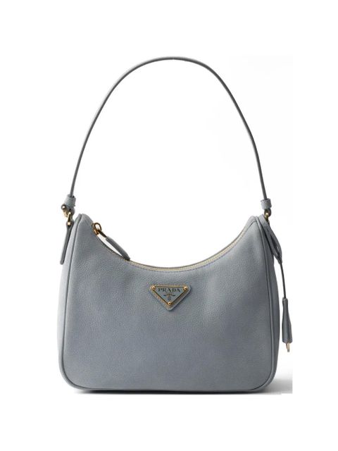 Prada Re-Edition 2005 nubuck and Saffiano leather mini-bag - Blue - zdjęcie produktu nr 1