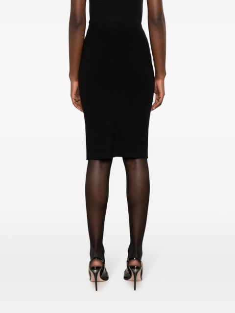 Saint Laurent fine-knit pencil skirt - Black