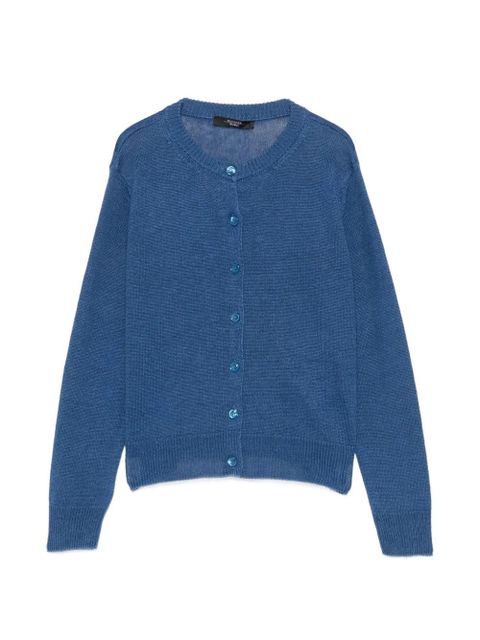 Weekend Max Mara Badia button-up knitted cardigan - Blue - zdjęcie produktu nr 1