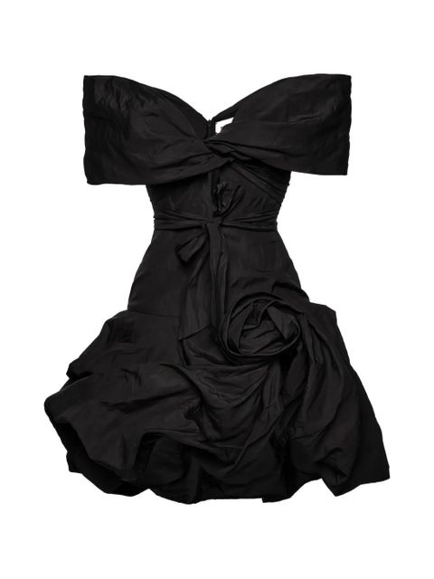 Magda Butrym draped shawl-collar midi dress - Black - zdjęcie produktu nr 1