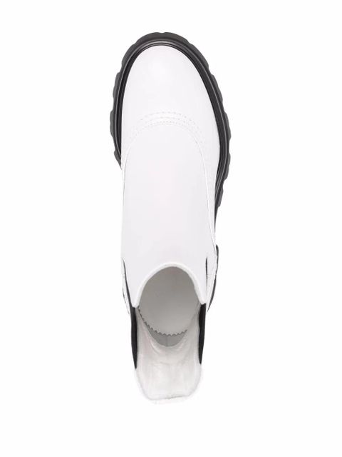 Alexander McQueen Wander ridged-sole leather boots - White