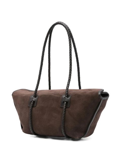 Hereu braided-handle suede shoulder bag - Brown - zdjęcie produktu nr 2
