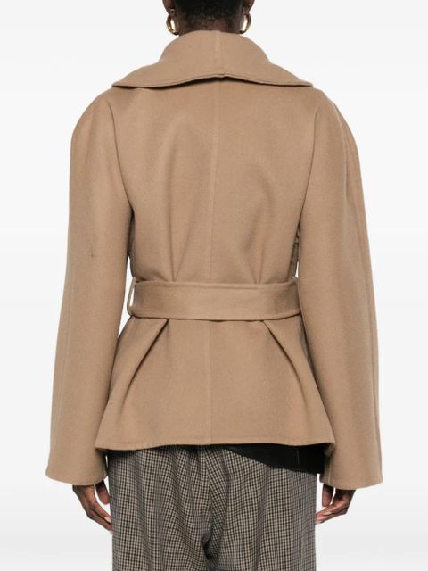 Balenciaga shawl belted jacket - Neutrals