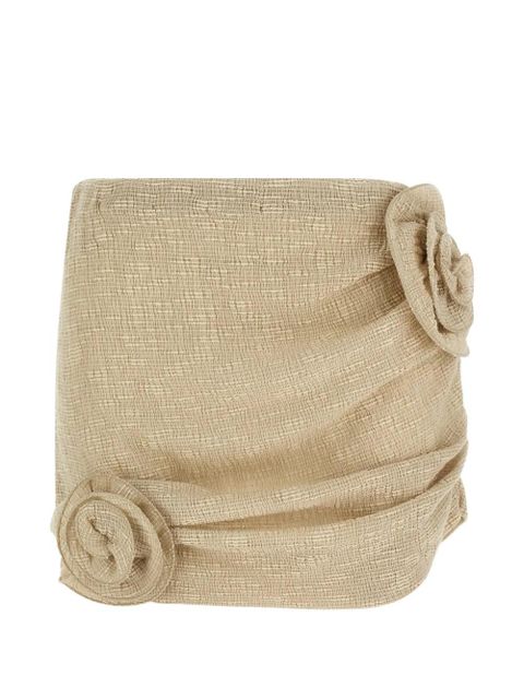 Magda Butrym flower-detail mini skirt - Neutrals - zdjęcie produktu nr 1