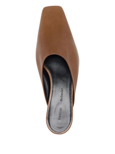 Proenza Schouler Trap leather mules - Brown