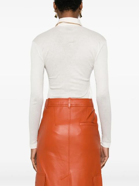 PINKO Pattini polo top - Neutrals