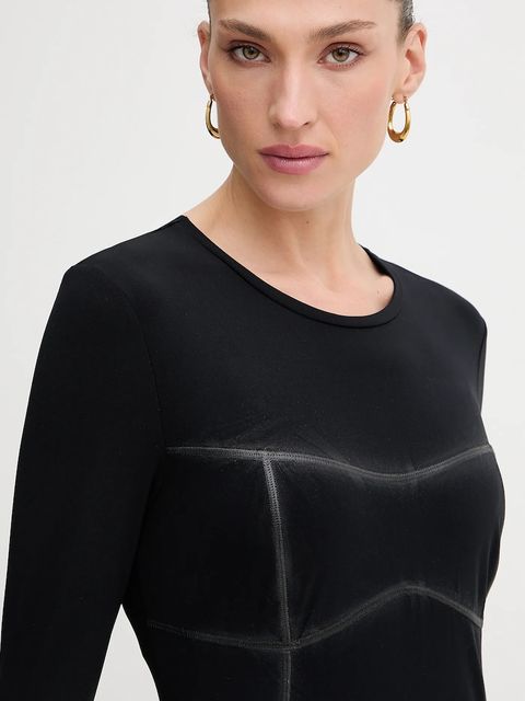 Patrizia Pepe sukienka kolor czarny maxi dopasowana 8A1523 J129