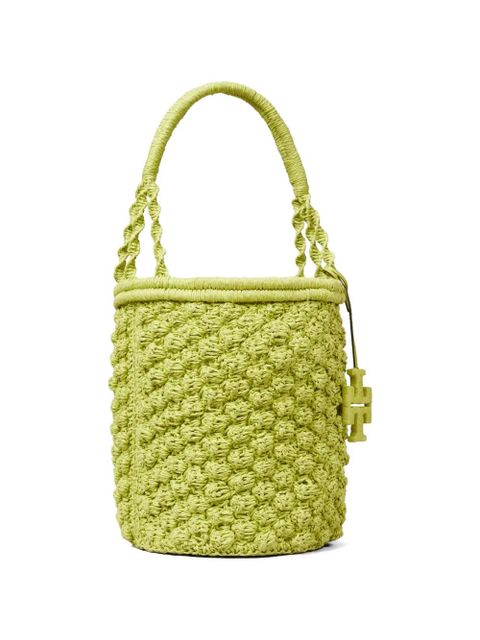 Tory Burch Ella hand-crocheted popcorn bucket bag - Green - zdjęcie produktu nr 2