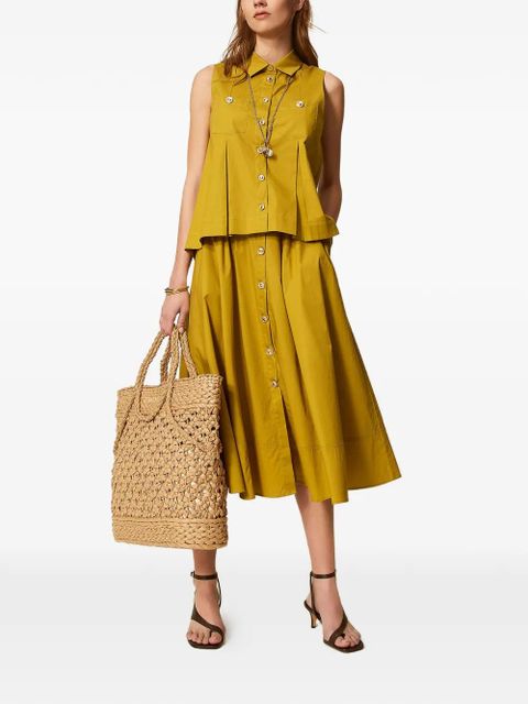 TWINSET buttoned midi skirt - Yellow - zdjęcie produktu nr 2