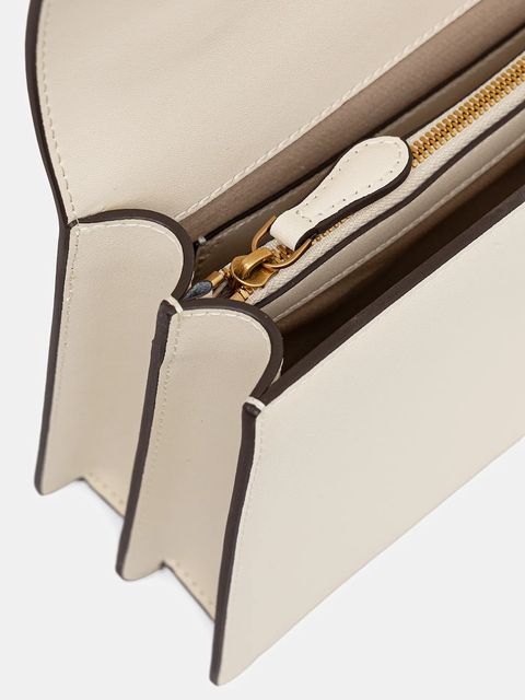 Pinko torebka skórzana kolor biały 105857 A0F1