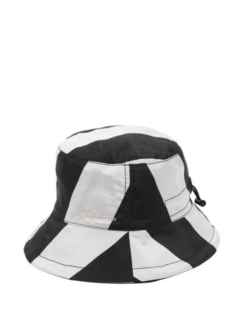 Jacquemus Baluchon geometric-print bucket hat - Grey - zdjęcie produktu nr 1