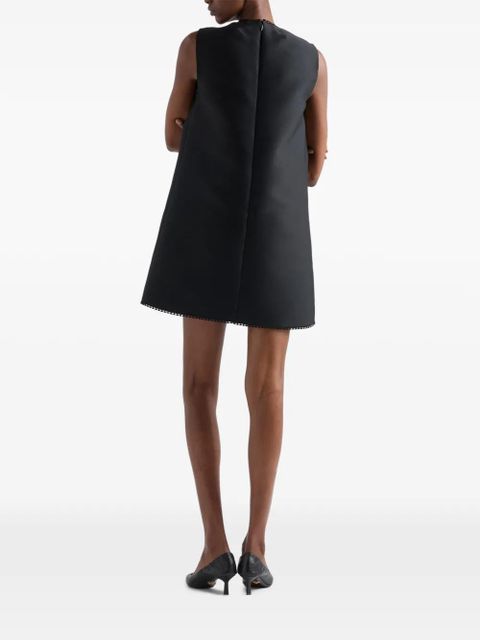 Prada lace-collar scuba mini-dress - Black