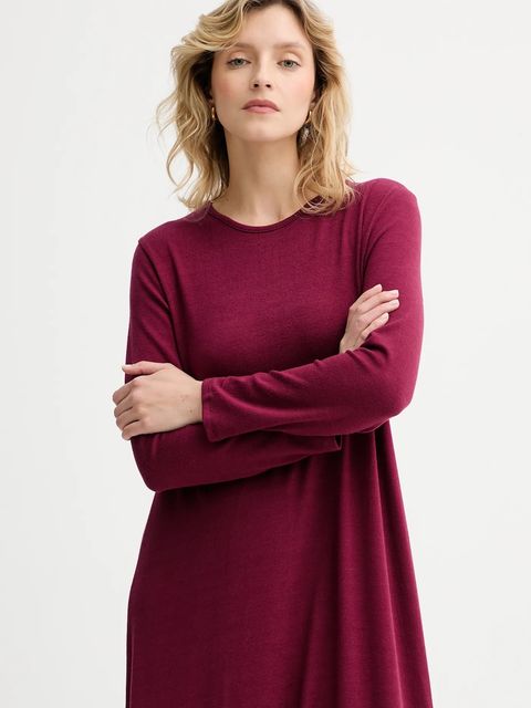 Answear.LAB sukienka kolor bordowy mini rozkloszowana