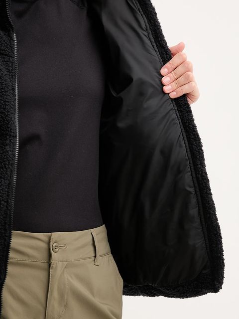 Columbia kurtka Puffect Sherpa damska kolor czarny zimowa oversize 2089231