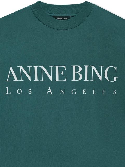 ANINE BING logo-print t-shirt - Green
