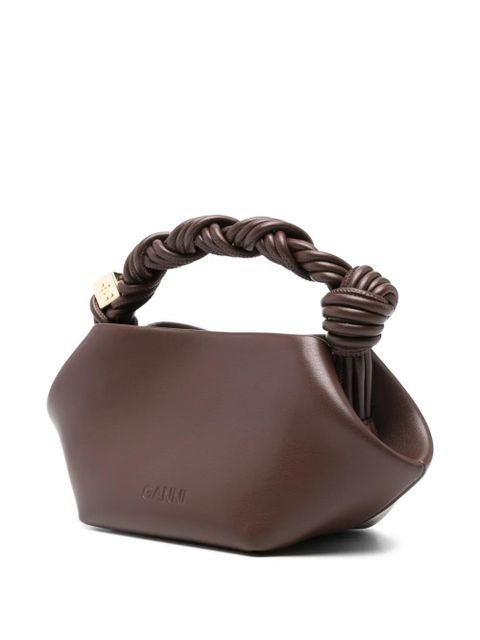 GANNI twisted-handle logo tote bag - Brown - zdjęcie produktu nr 2