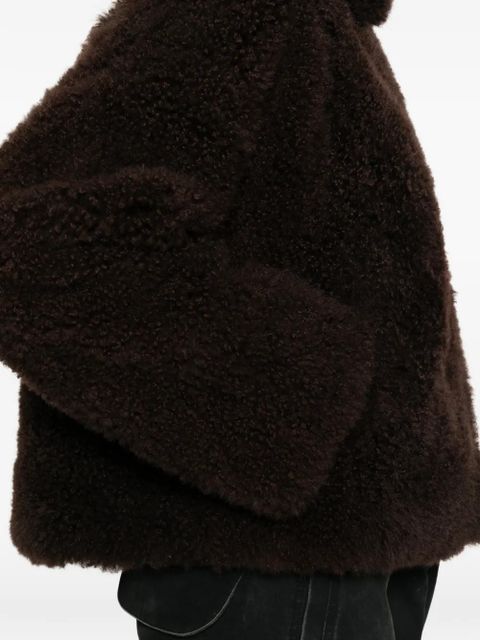 Yves Salomon brown shearling jacket