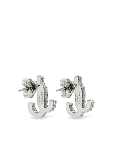 Jimmy Choo JC crystal-embellished stud earrings - Silver