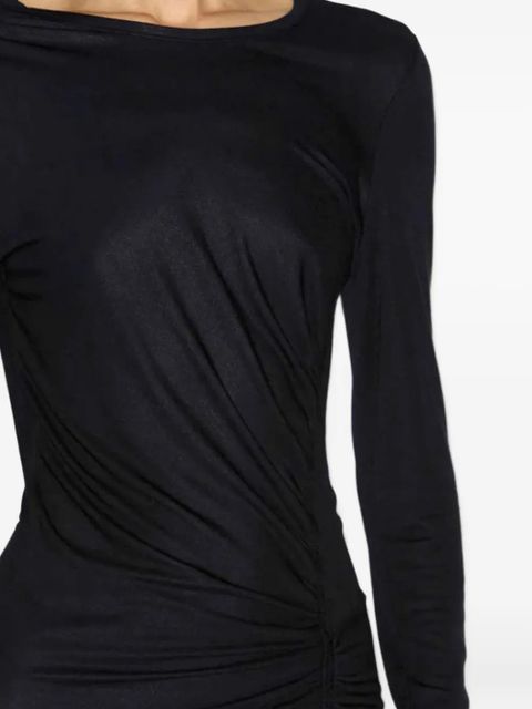 ISABEL MARANT side-gathered long-sleeve midi dress - Black
