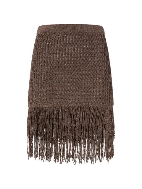 PINKO fringe skirt - Brown - zdjęcie produktu nr 2