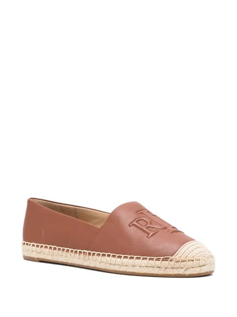 Lauren Ralph Lauren Cameryn embossed-logo espadrilles - Brown