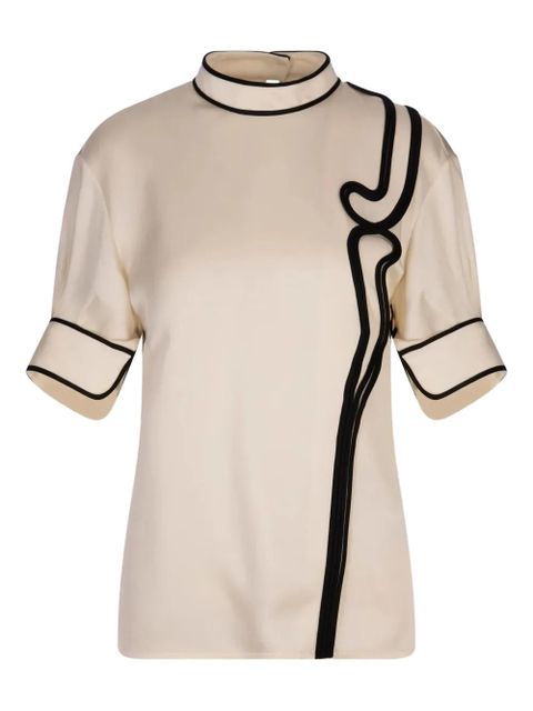 Jil Sander satin blouse - Neutrals - zdjęcie produktu nr 1