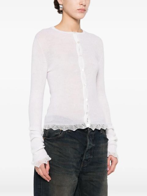 Blumarine ruffled knitwear - White