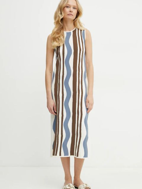 Weekend Max Mara sukienka kolor multicolor midi prosta 2515321012600