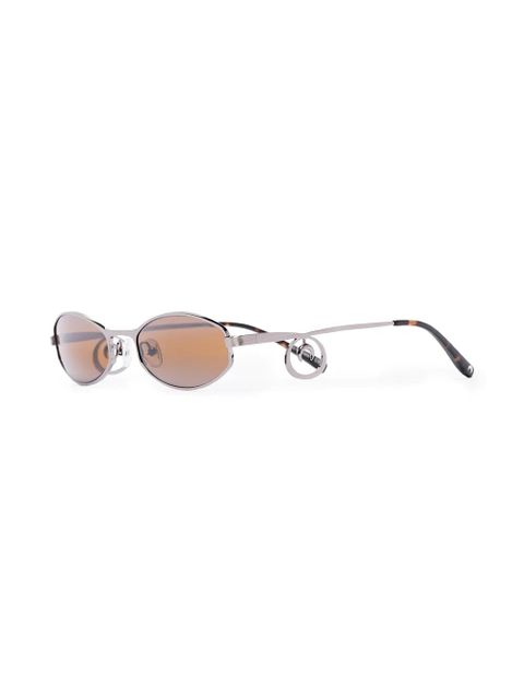 Marine Serre x Vuarnet Swirl oval-frame sunglasses - Brown - zdjęcie produktu nr 2