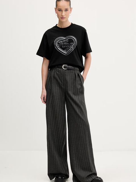 HUGO Blue t-shirt damski bawełniany Vintage Tee_B_8 - zdjęcie produktu nr 1