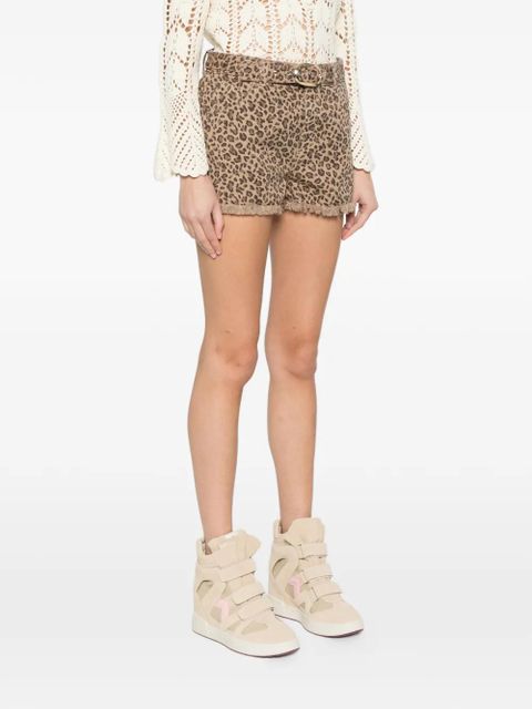 TWINSET leopard-pattern shorts - Neutrals