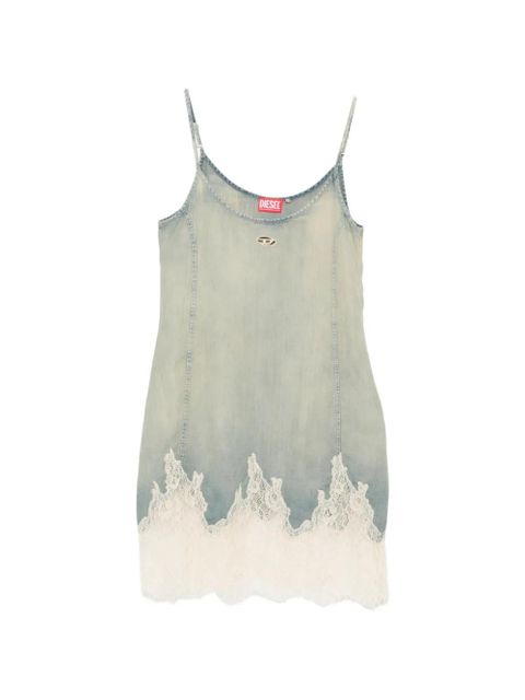 Diesel De-Odry-S lace-trim mini dress - Blue - zdjęcie produktu nr 1