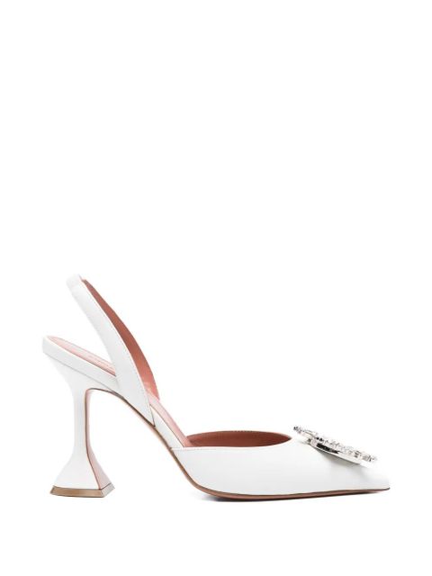 Amina Muaddi Begum slingback pumps - White - zdjęcie produktu nr 1